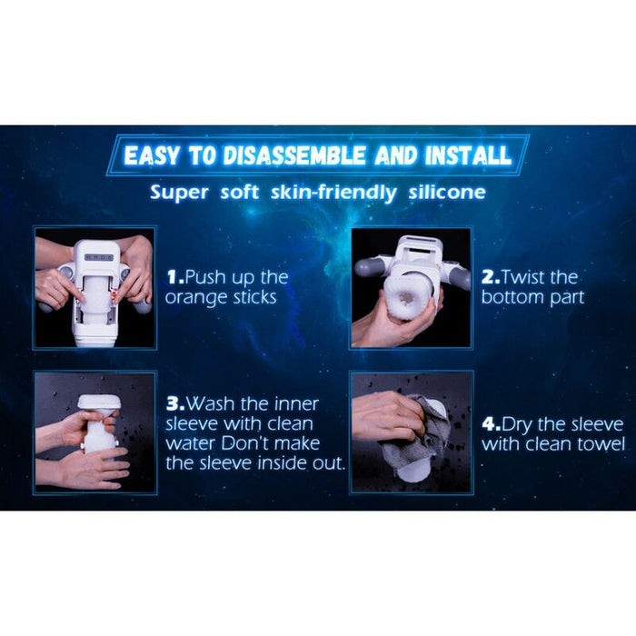 Masturbador  Game Cup  Masculino Con Vibración Y Función Calor Con Soporte Para Móviles - Negro