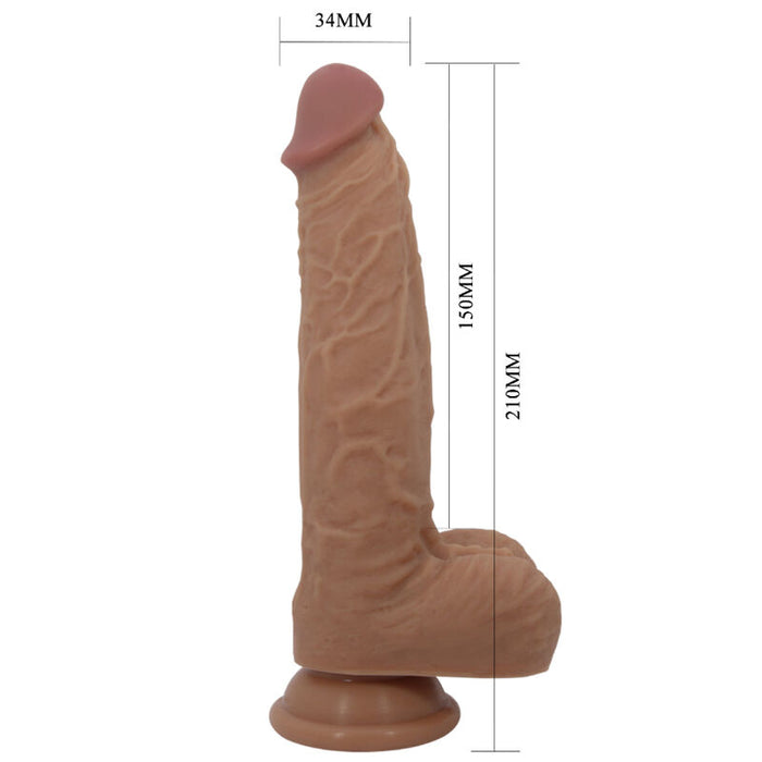 Pretty Love - Jonathan Dildo Silicona 3 Vibraciones + 3 Medidas Inserción Control Remoto 21 Cm