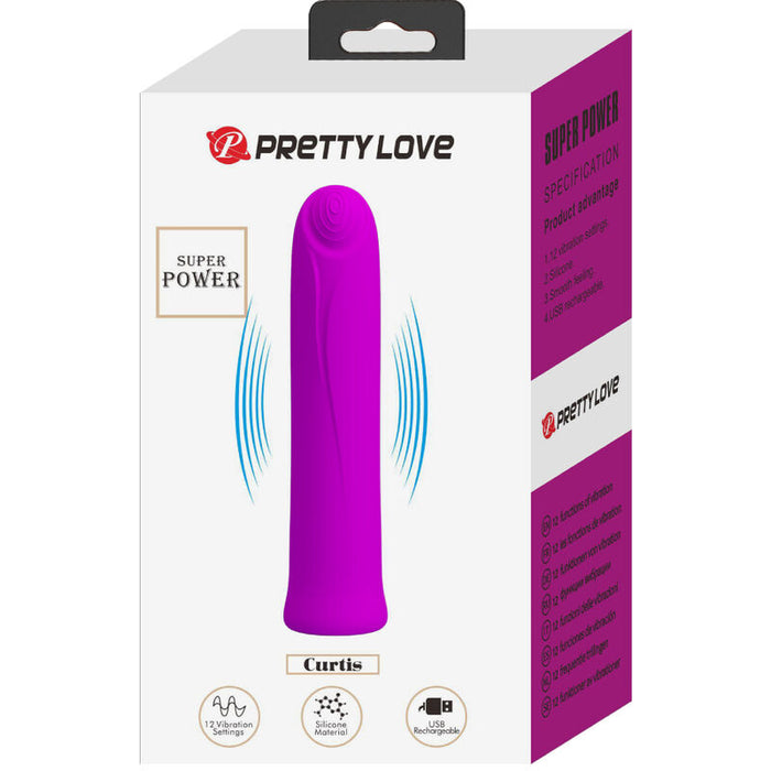 Pretty Love  Curtis Mini Vibrador Super Power 12 Vibraciones Silicona Violeta