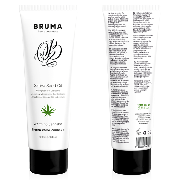 Gel Deslizante Bruma Con Aceite De Semilla Efecto Calor Sabor Cannabis 100 Ml