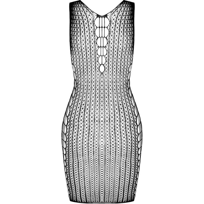 Passion - Bs097 Bodystocking Negro Talla Unica