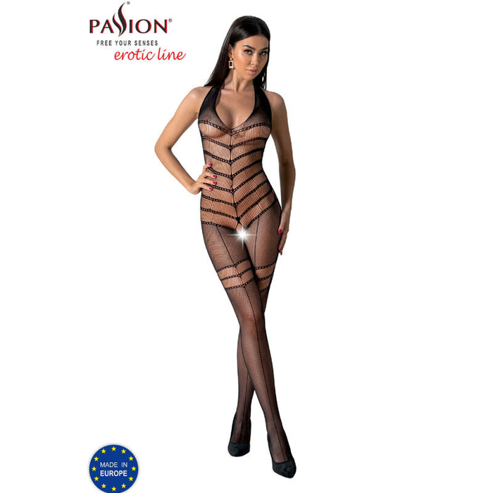 Passion - Bs100 Bodystocking Negro Talla Unica