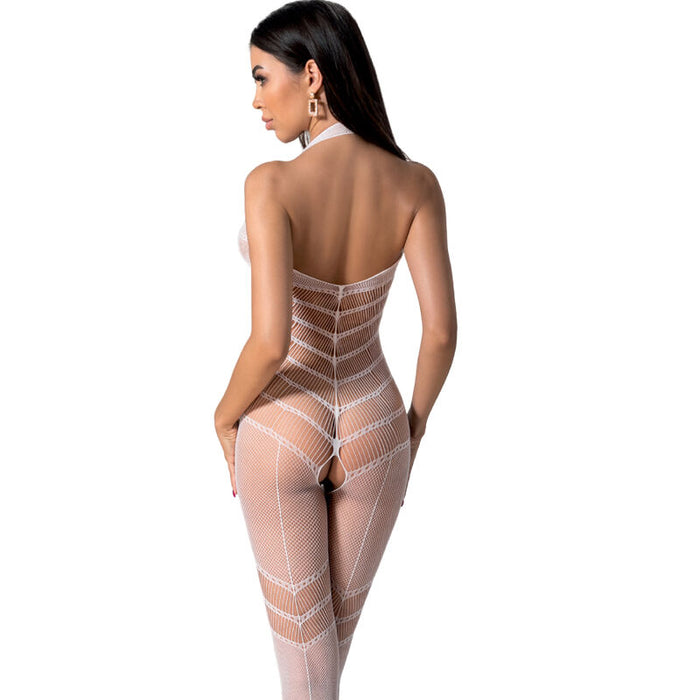 Bodystocking Passion  Bs100  Blanco Talla Unica