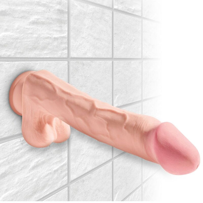 King Cock - Pene Realistico 3d Con Testiculos 24.8 Cm Natural