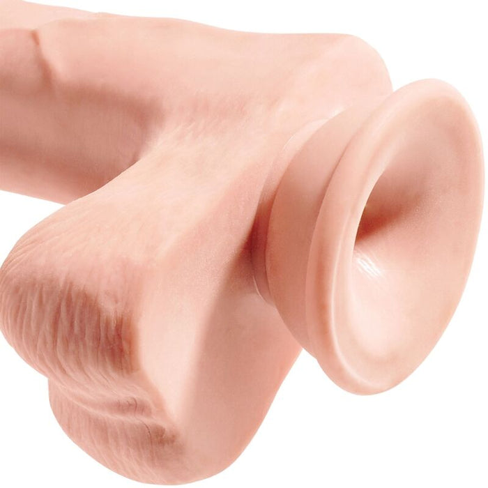 King Cock - Pene Realistico 3d Con Testiculos 24.8 Cm Natural