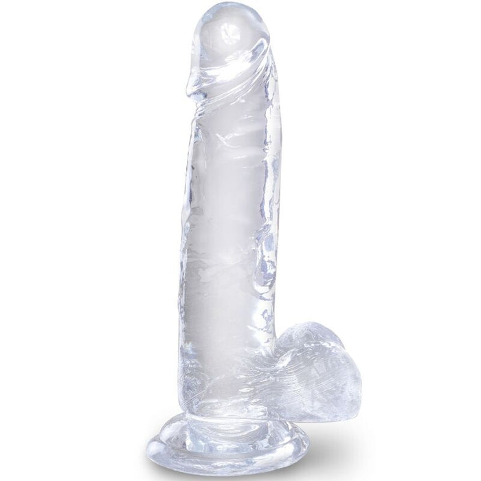 Dildo Realista Con Testiculos 7 Transparente