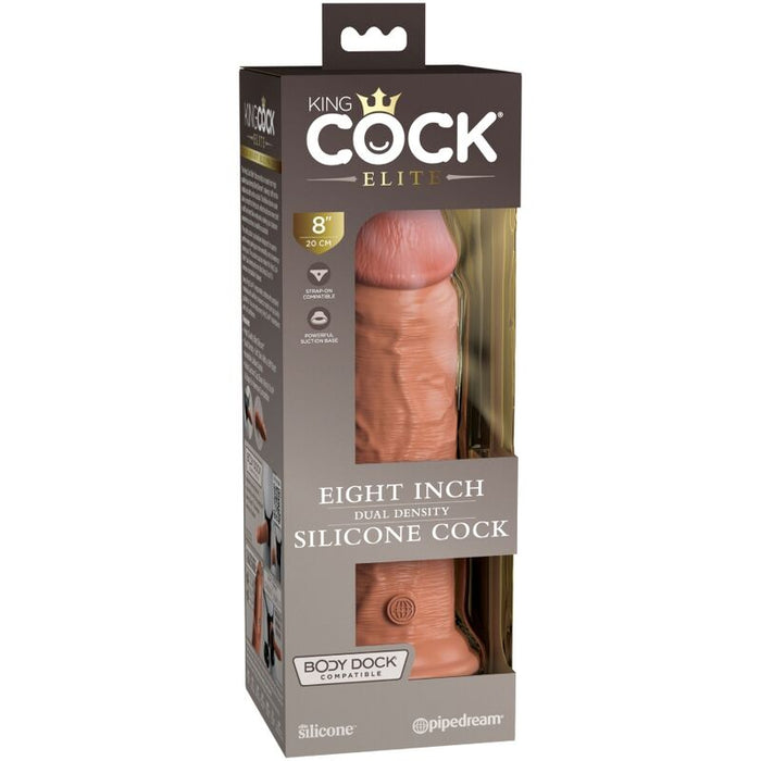 King Cock - Elite Dildo Realistico Silicona 20.3 Cm Caramelo