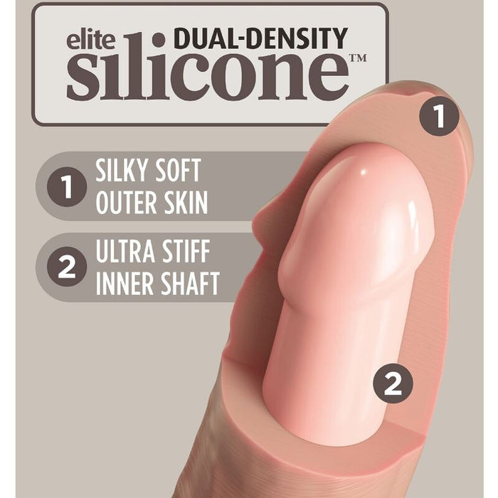 King Cock - Elite Kit Arnes Ajustable Deluxe Anillo Con Testiculos & Dildo 20.3 Cm