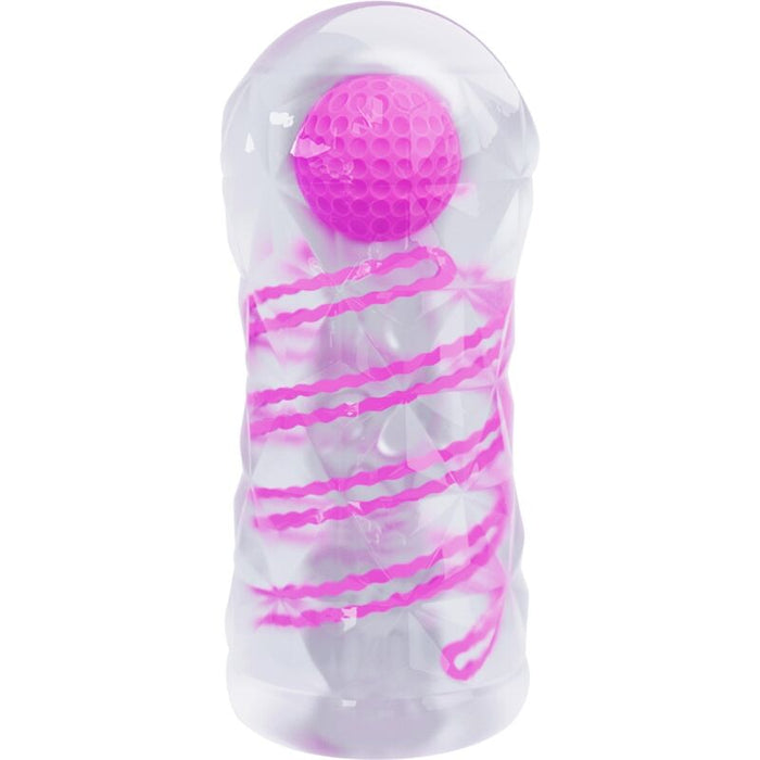 Pretty Love - Masturbador Masculino Fantasy Espiral Interna Y Bolas Transparente