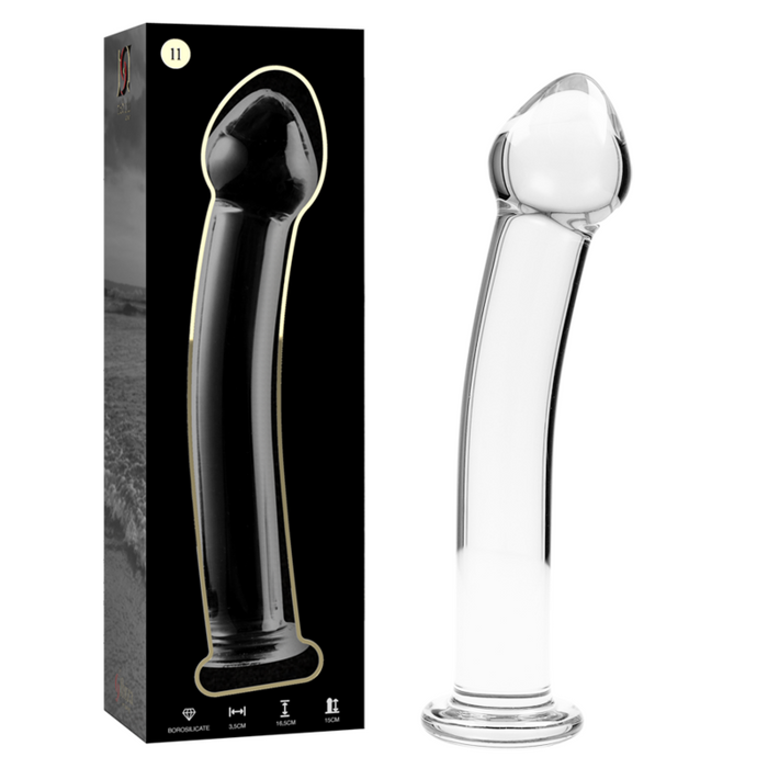 Dildo Cristal Nebula Series By Ibiza - Modelo 11  Borosilicato 16 X 3 Cm Transparente