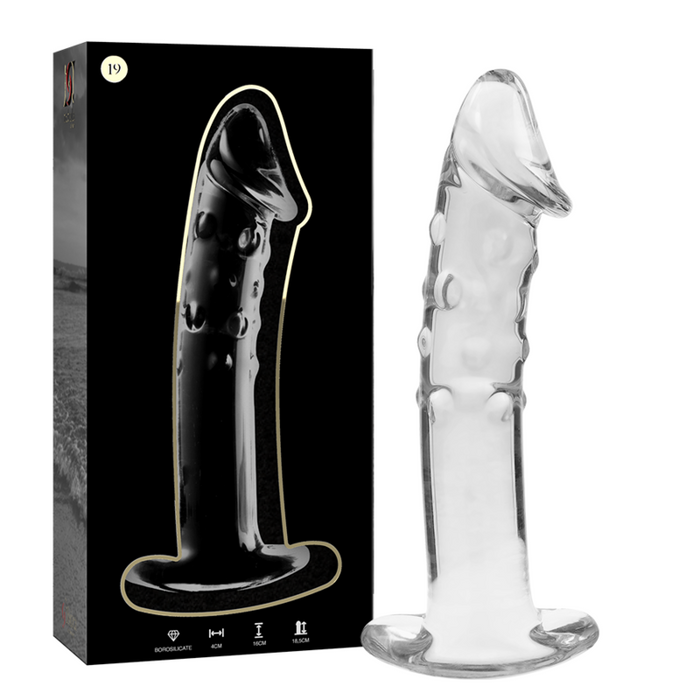 Dildo Nebula Series By Ibiza  Modelo 19 Cristal Borosilicato 18.5 X 4 Cm Transparente