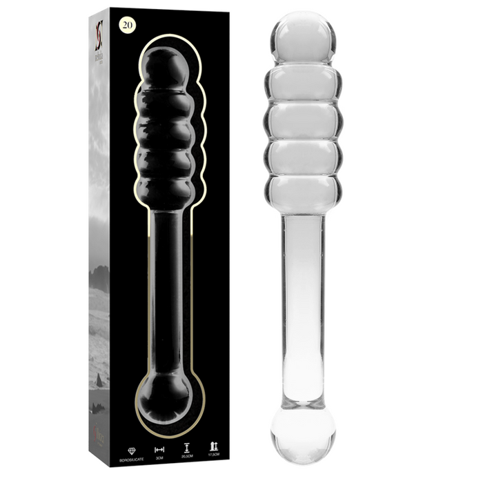 Dildo Nebula Series By Ibiza Modelo 20 Cristal Borosilicato 20.5 X 3 Cm Transparente