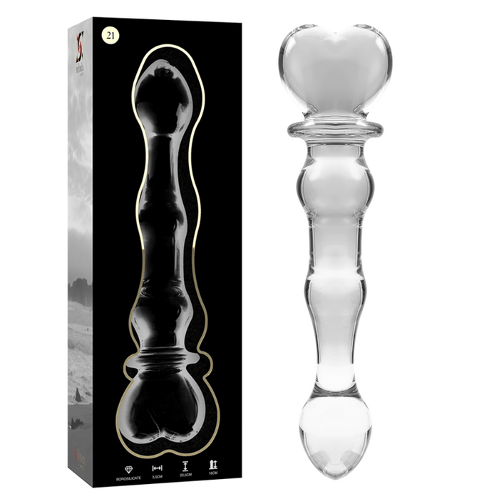 Dildo  Nebula Series By Ibiza Modelo 21 Cristal Borosilicato 20.5 X 3.5 Cm Transparente