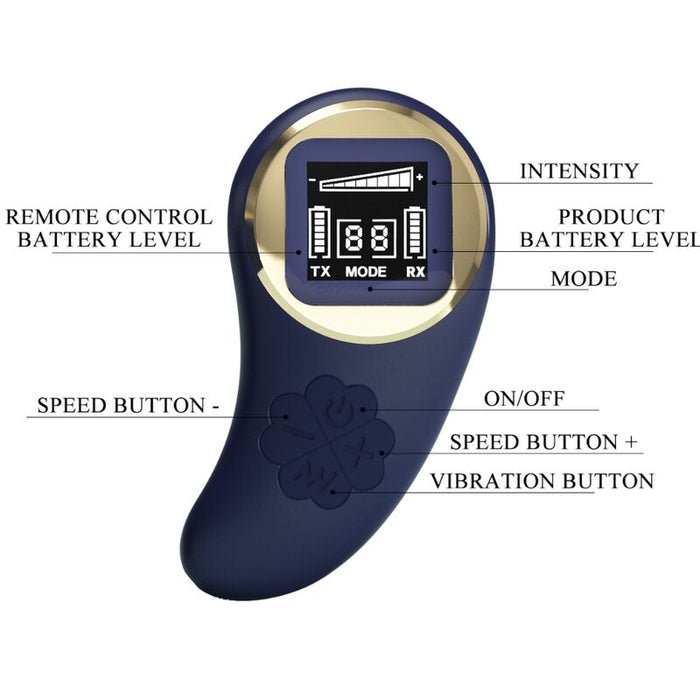 Pretty Love - Vivian Huevo Vibrador Control Remoto Azul