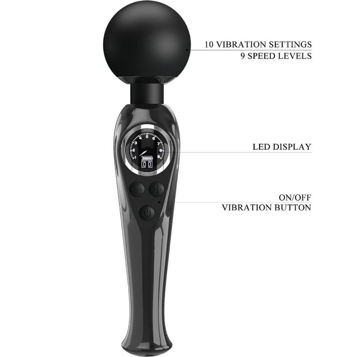 Pretty Love - Skyler Vibrador Wand Negro