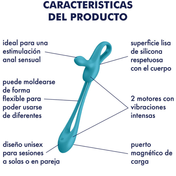 Plug & Play 1 Vibrador Anal Flexible Azul