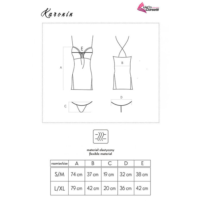 Livco Corsetti Fashion - Karonin Lc 90628 Falda + Panty Negro S/M