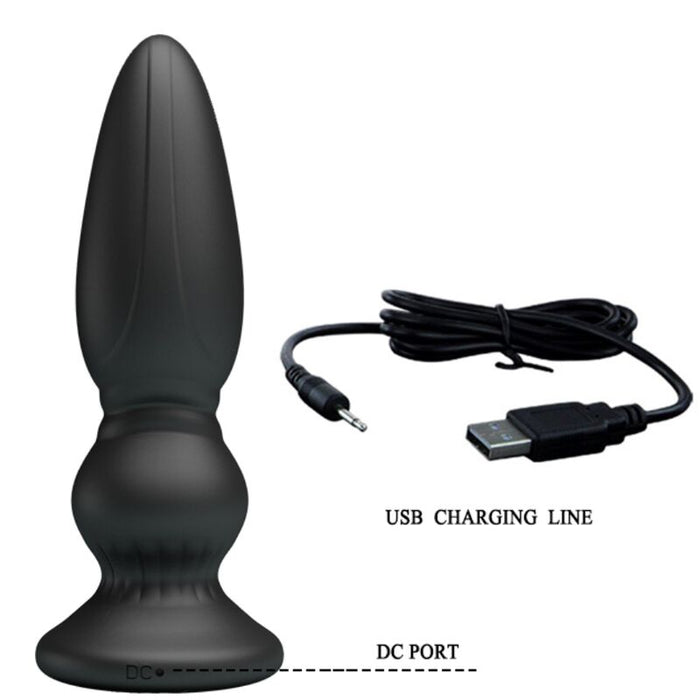Mr Play - Vibrador Potente Control Remoto Anal Plug Negro