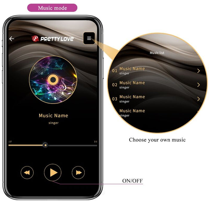 Pretty Love - Elvira Kegel Balls App Control Remoto Morado