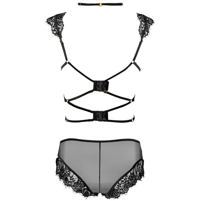 Livco Corsetti Fashion - Palmenom Lc 90614 Sujetador + Panty Negro L/Xl