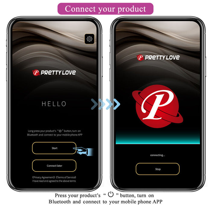 Pretty Love - Hector Vibrador Electroshock Por Control Por App Lila