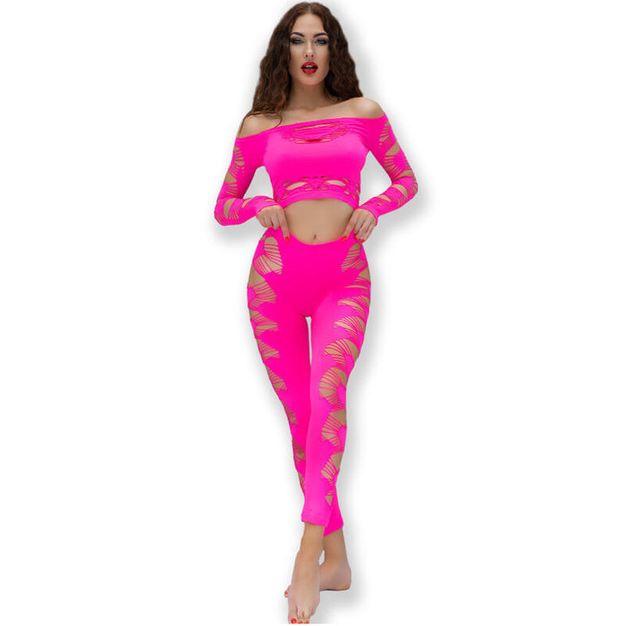 Chilirose - Cr 4632 Top & Pantalon Fucsia S/L