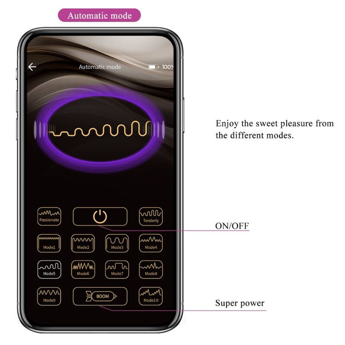 Pretty Love - Baird G-Spot 12 Vibraciones Recargable Lila App