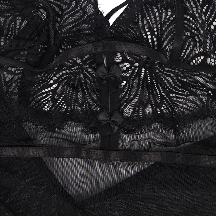 Subblime - Babydoll Con Tirantes Ajustables De Encaje Negro L/Xl