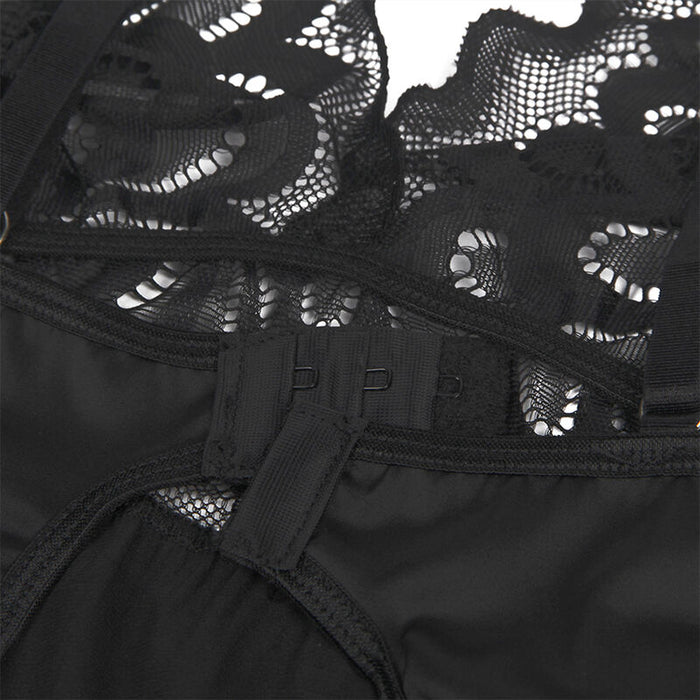 Subblime - Babydoll Con Estampado Floral Pecho Negro S/M