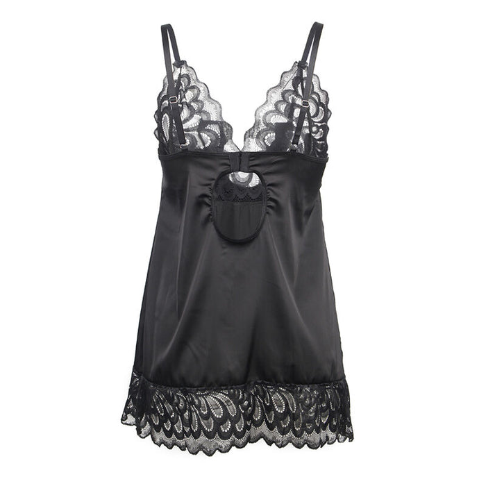 Subblime - Babydoll Con Estampado Floral Pecho Negro S/M
