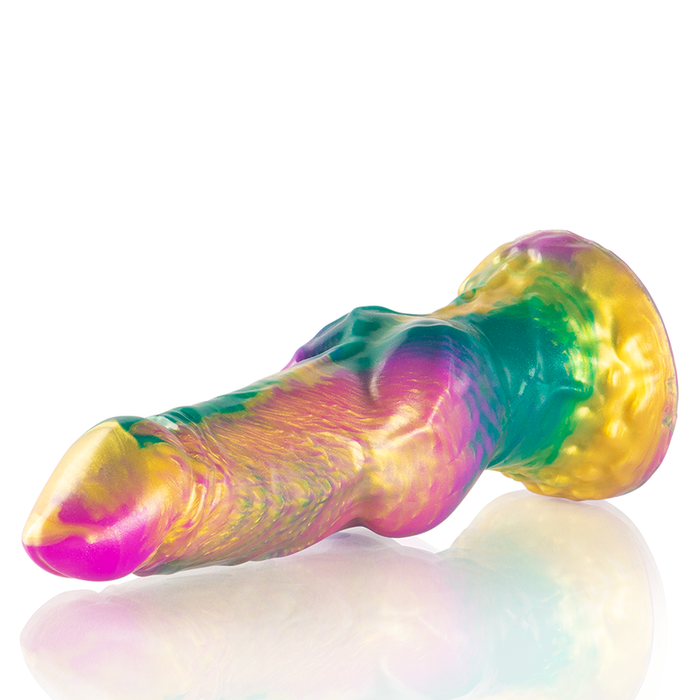 Epic  Iris Dildo Con Testículos Arcoíris De Placer