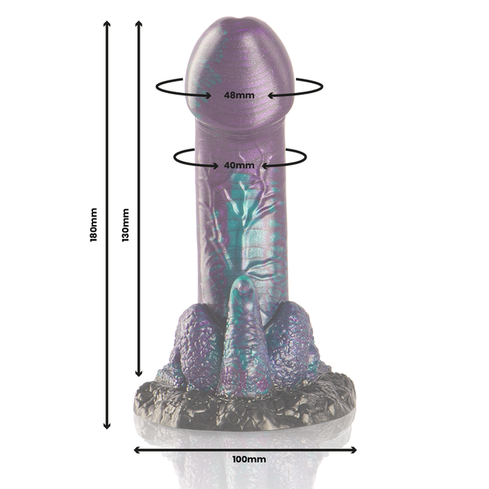 Epic - Basilisk Dildo Doble Placer Escamoso Tamaño Pequeño