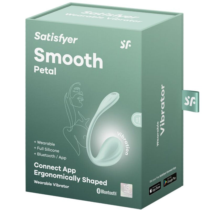 Satisfyer - Smooth Petal Estimulador Punto G Verde Agua App Gratuita
