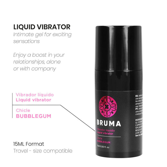 Bruma - Vibrador Líquido Ultra Deslizante Chicle 15 Ml