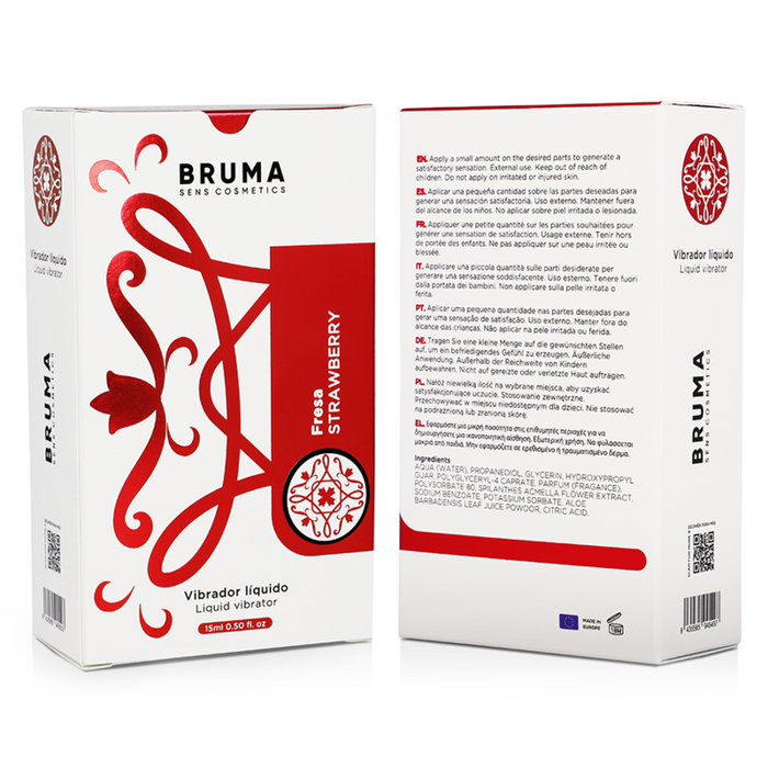 Bruma - Vibrador Líquido Ultra Deslizante Fresa 15 Ml
