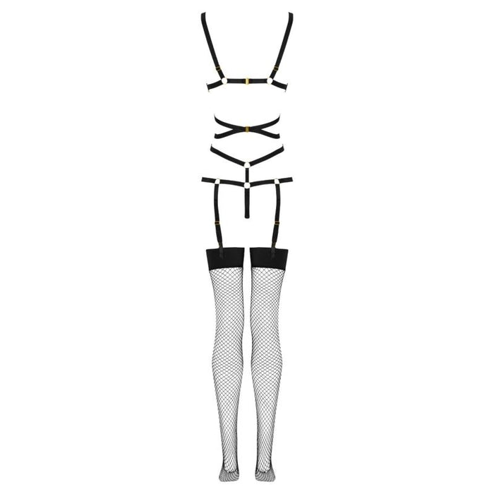 Livco Corsetti Fashion - Thiara Lc 20213 Set Body + Medias Negro L/Xl