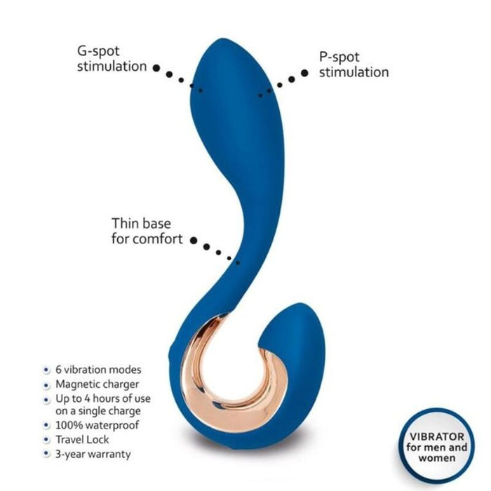 G-Vibe - Gpop 2 Vibrador Punto G Y P Azul Indigo