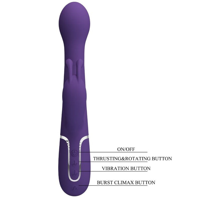 Pretty Love - Dejon Vibrador Rabbit 3 En 1 Multifunción Morado