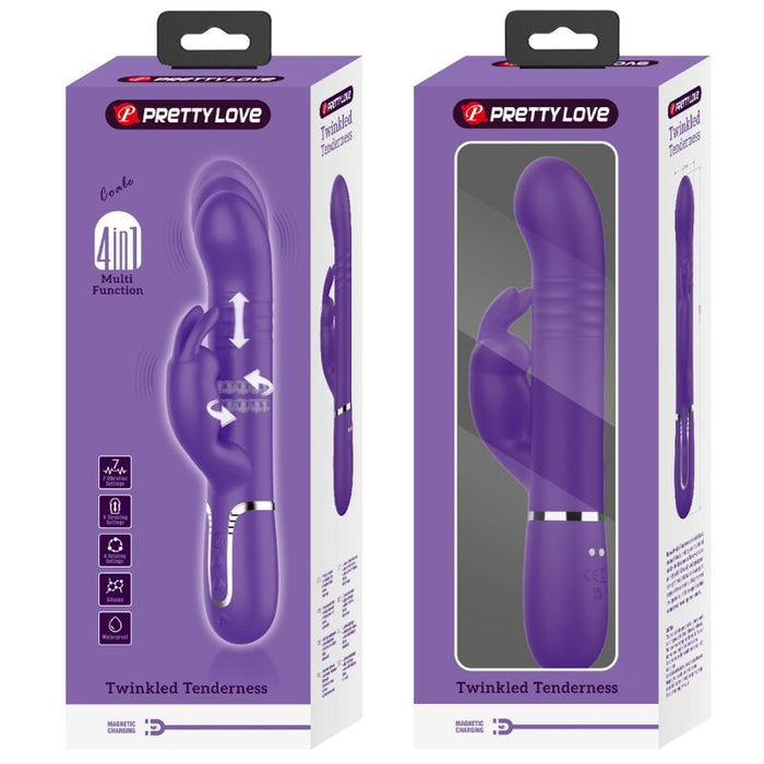 Pretty Love - Coale Vibrador Rabbit 4 En 1 Morado