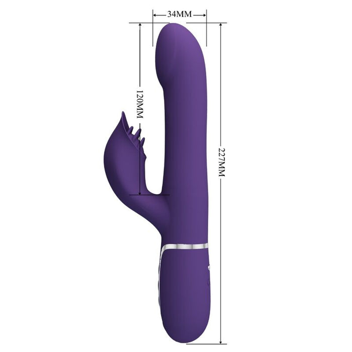 Pretty Love - Zalin Vibrador Rabbit Perlas 4 En 1 Morado