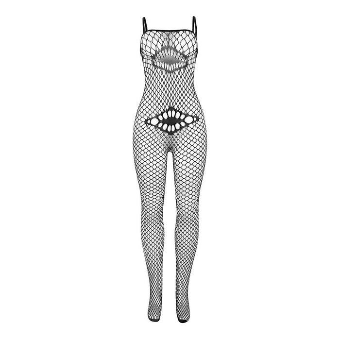 Subblime - 952112 Bodystocking De Rejilla Con Detalle En Pecho Y Vientre Negro Talla Única
