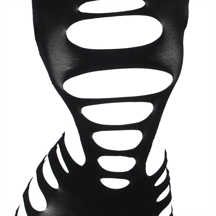 Subblime - 952266 Bodystocking De Rejilla Elstico Manga Larga Negro Talla Única