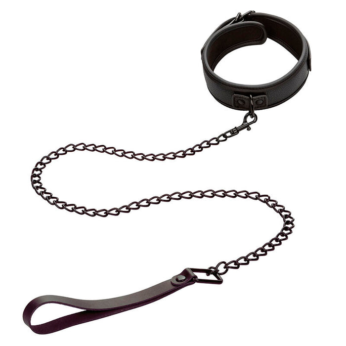 Calexotics - Nocturnal Collar Y Correa Cuero Ajustable Negro