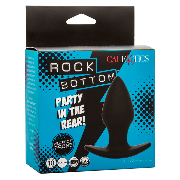 Calexotics - Rock Bottom Perfect Plug Anal 10 Vibraciones Silicona Negro
