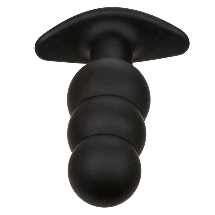 Calexotics - Rock Bottom Plug Anal Con Cuentas 10 Vibraciones Silicona Negro