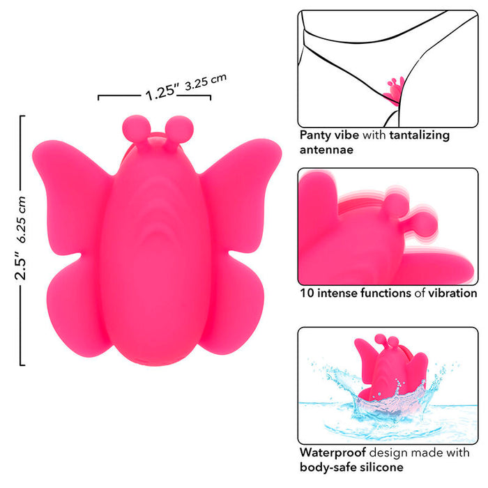 Calexotics - Neon Vibes The Flutter Vibe Estimulador 10 Vibraciones Rosa