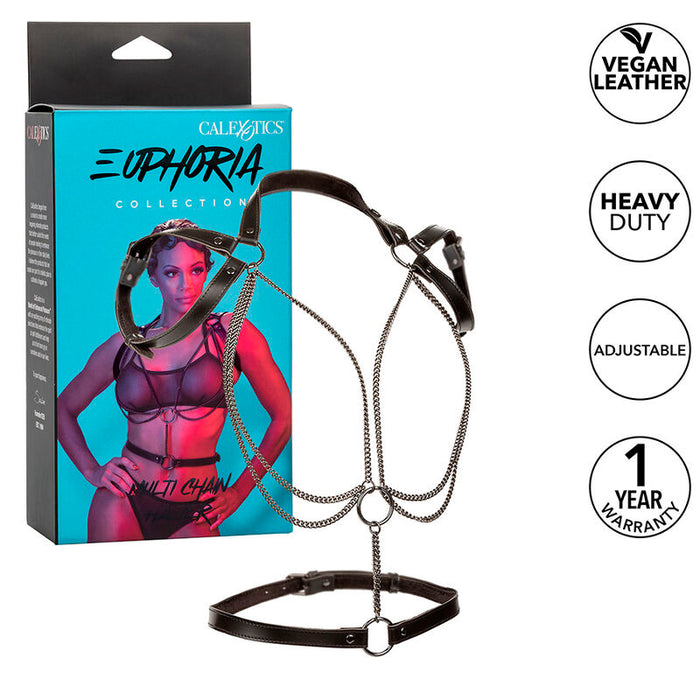 Calexotics - Euphoria Arnés Estilo Cabestro Con Múltiples Cadenas Premium