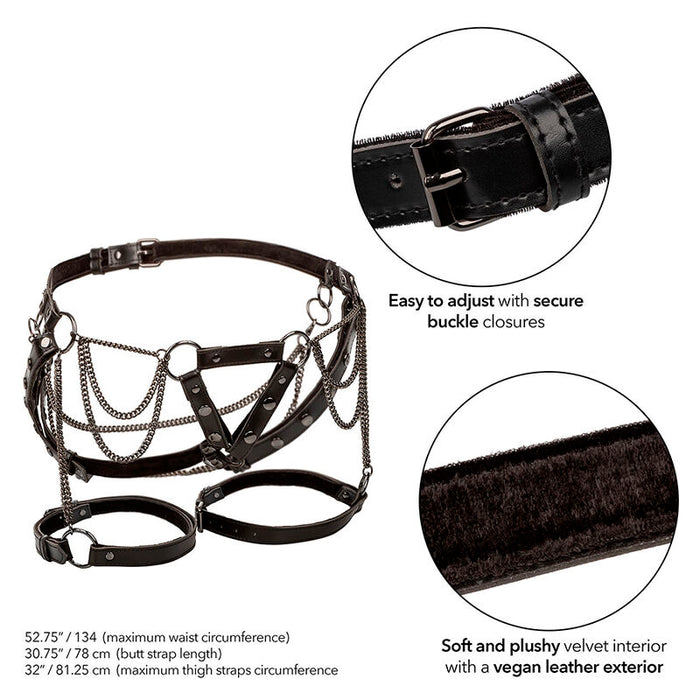 Calexotics - Euphoria Arnés De Muslo Con Cadenas Premium Talla Plus