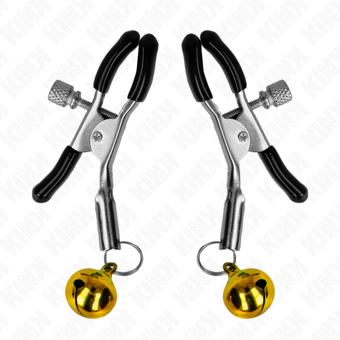 Kink - Pinzas Para Pezones Con Campanilla Dorada 6 Cm