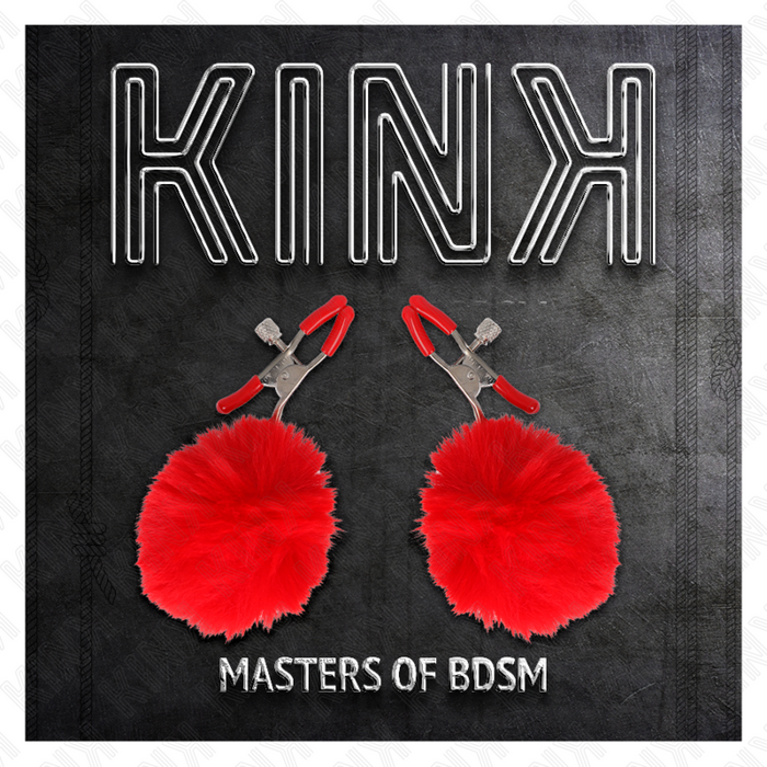 Kink - Pinzas Para Pezones Con Pompón Rojo 6 Cm